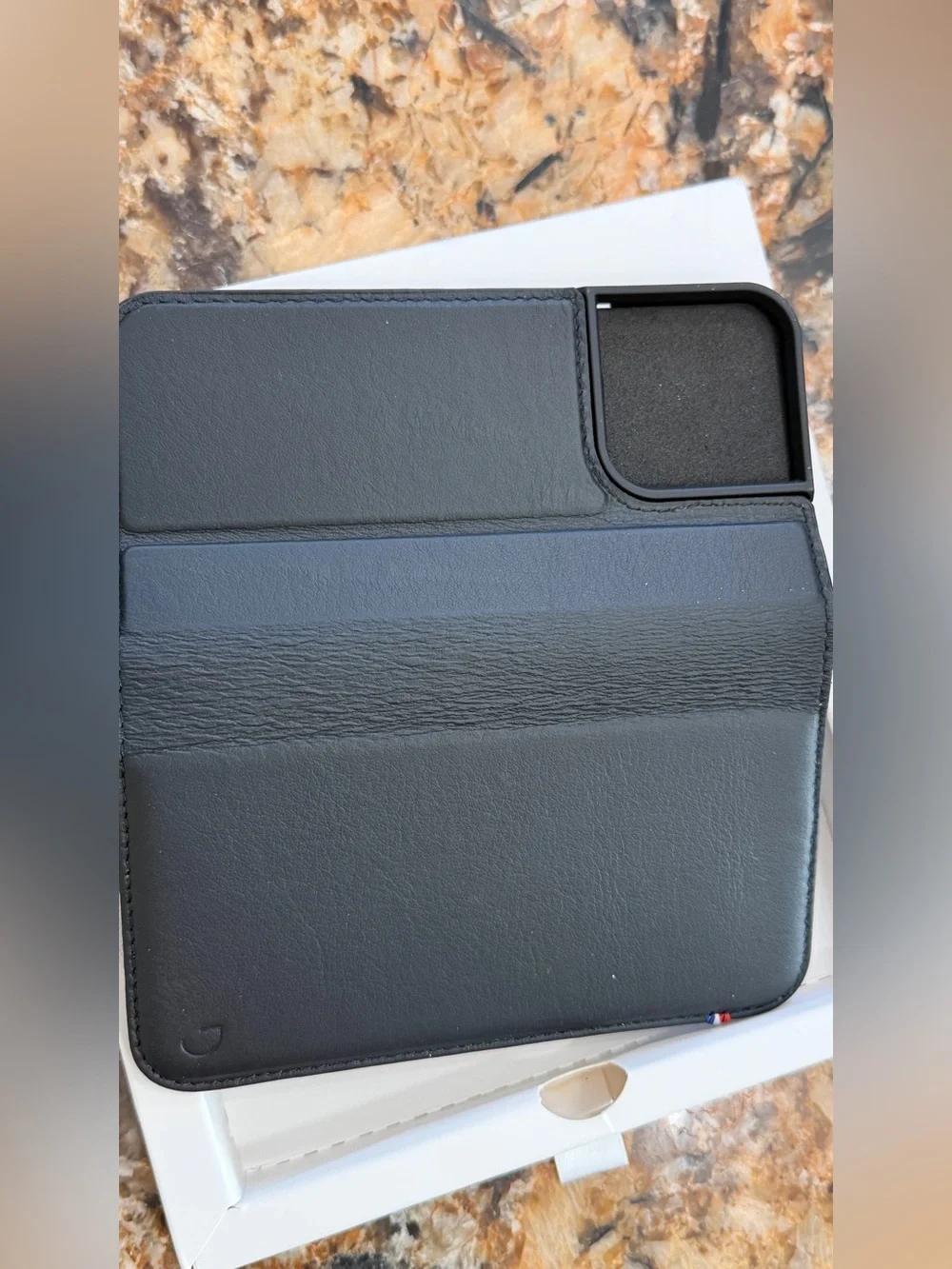 Tommy Hilfiger Black Leather Case Wallet Folio